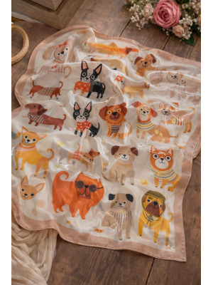 PAÑUELO ANIMAL BEIGE