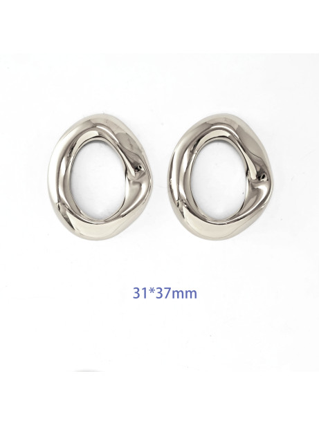 PENDIENTE MAXI 31x37mm  PLATA