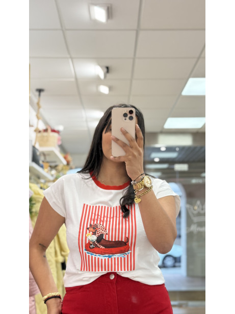 CAMISETA PERRITO ROJA