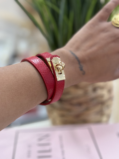 PULSERA INSPO ROJA PIEL