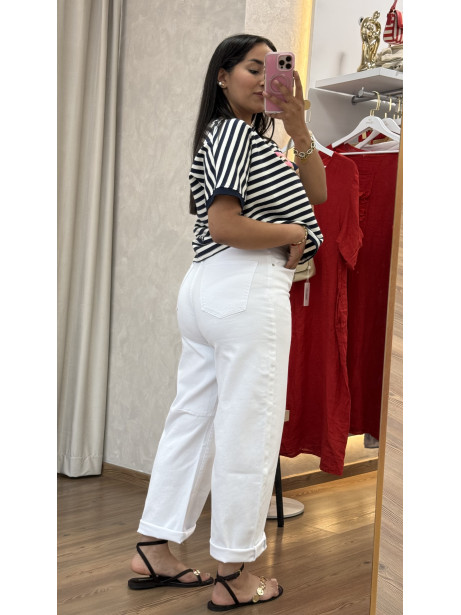PANTALÓN GLOBO BLANCO