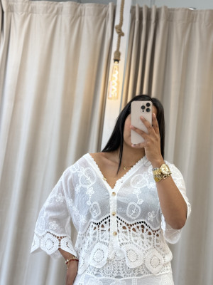 CHAQUETACROCHET BLANCO