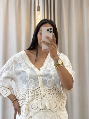 CHAQUETA CROCHET BEIS
