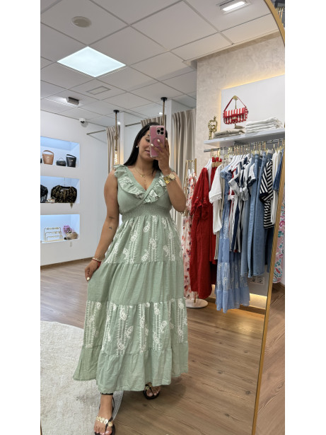 VESTIDO AZTECA VERDE