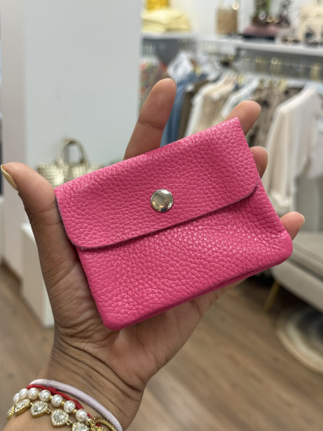 MONEDERO PIEL ROSA