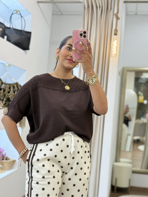 TOP LUNA MARRON