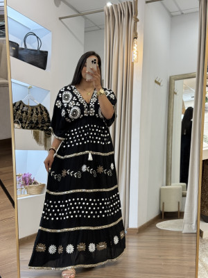 VESTIDO FATEMA NEGRO