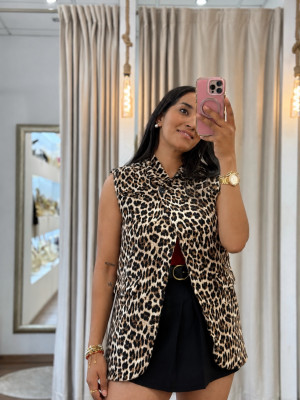 CHALECO TRINI LEOPARDO