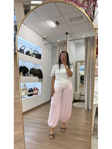 PANTALON FLUIDO VICHI ROSA