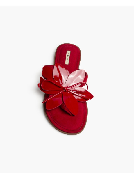 SANDALIAS FLOR ROJA
