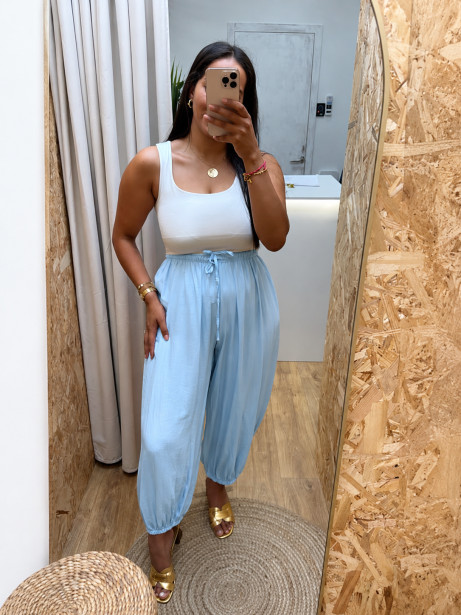 PANTALON FLUDIO AZUL