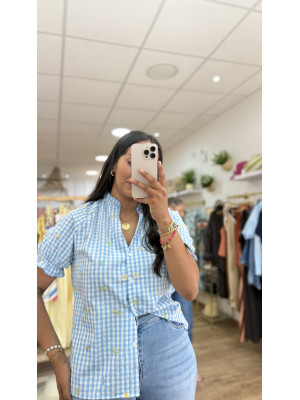 CAMISA CUADROS AZ.