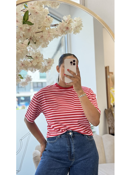 CAMISETA DIANA ROSA-ROJO