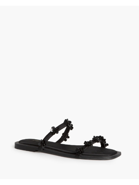 SANDALIA NEGRA FLOR