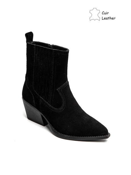 BOTA CAMILA PIEL NEGRA