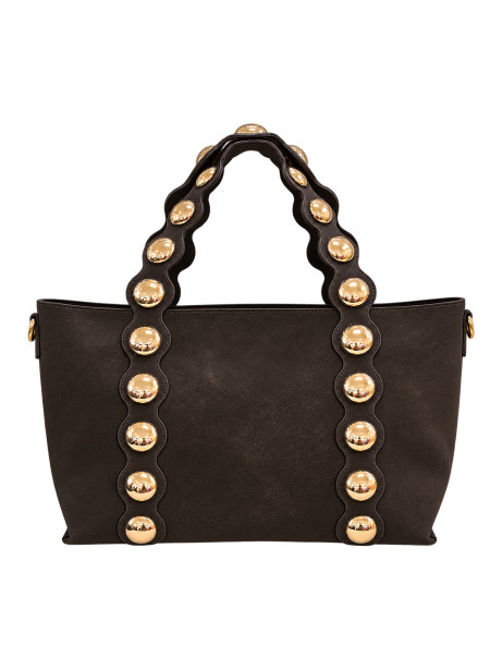 BOLSO TACHAS TOTE CHOCO