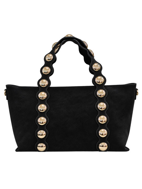 BOLSO TACHAS  TOTE NEGRO