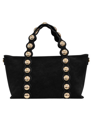 BOLSO TACHAS  TOTE NEGRO