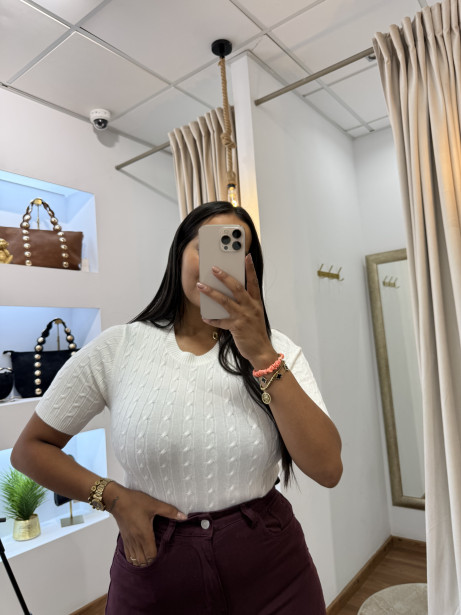 CAMISETA PUNTO BLANCA