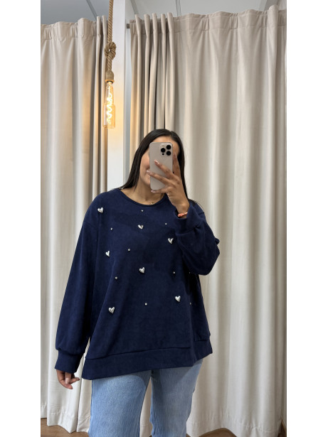 SUDADERA LOVE AZUL