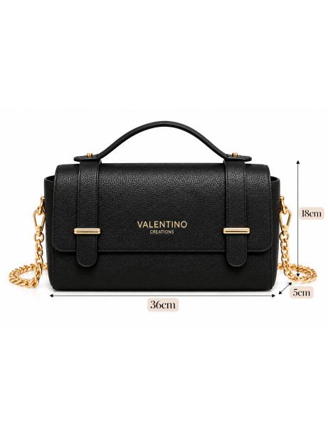 BOLSO VALENTINO TEXTURIZADO NEGRO