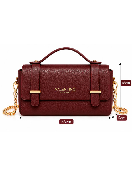 BOLSO VALENTINO TEXTURIZADO GRANATE