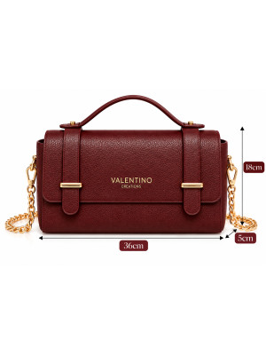 BOLSO VALENTINO TEXTURIZADO GRANATE