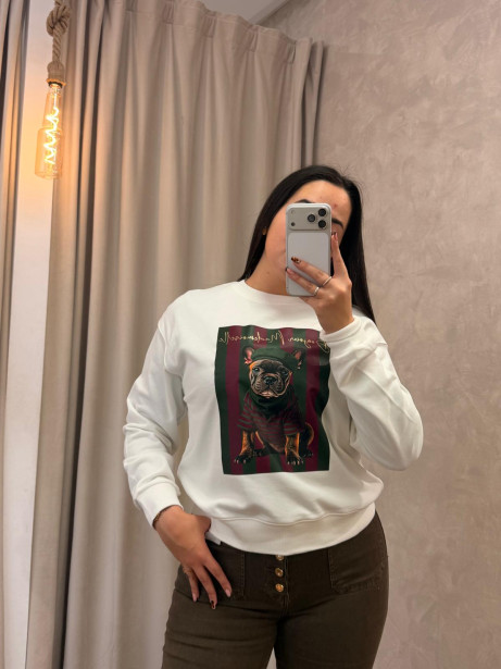 SUDADERA LEO BURDEOS