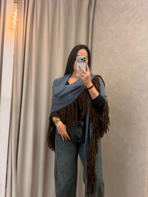 PONCHO LURDES AZUL/M