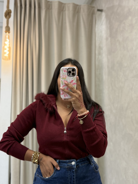 CHAQUETA VERO BURDEOS