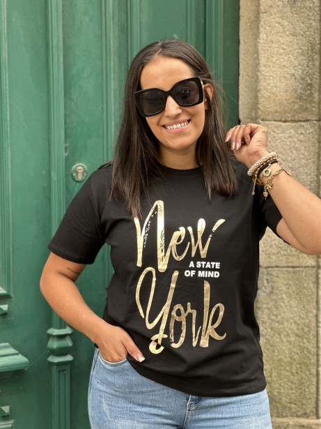 CAMISETA NEW YORK NEGRO