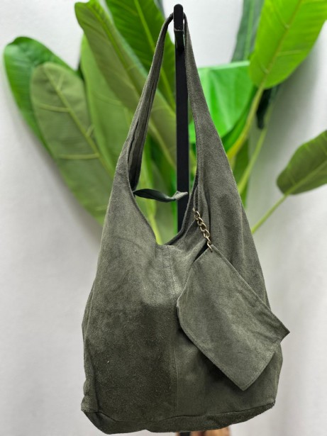 BOLSO PIEL SERRAJE VERDE